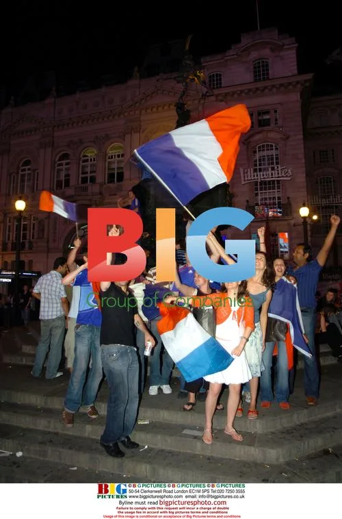 French fans celebrate World Cup final spot