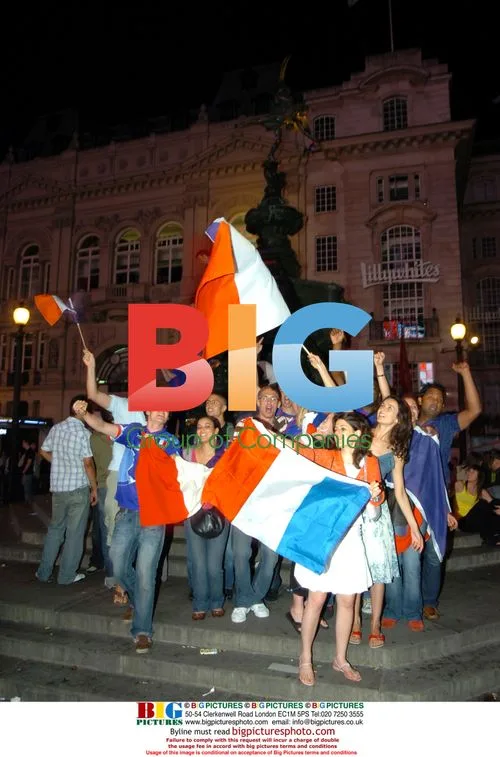French fans celebrate World Cup final spot