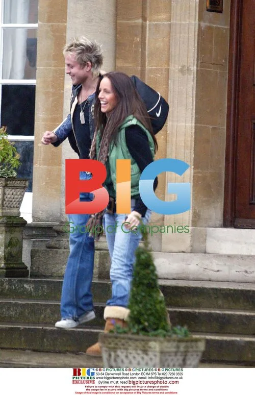 Lee Otway and Danielle Mason in hotel car park