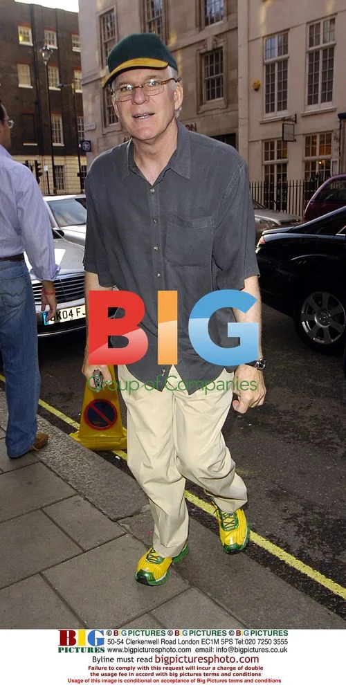 Steve Martin arriving at London hotel