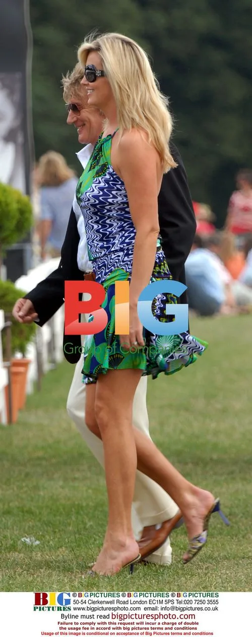 Penny Lancaster and Rod Stewart at Polo Event