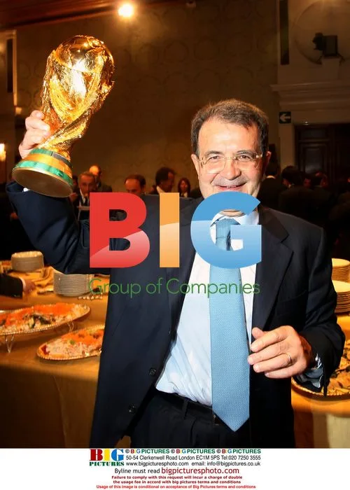Prodi Holds World Cup Trophy