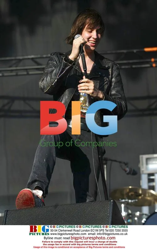 The Strokes frontman on stage at T in the Park