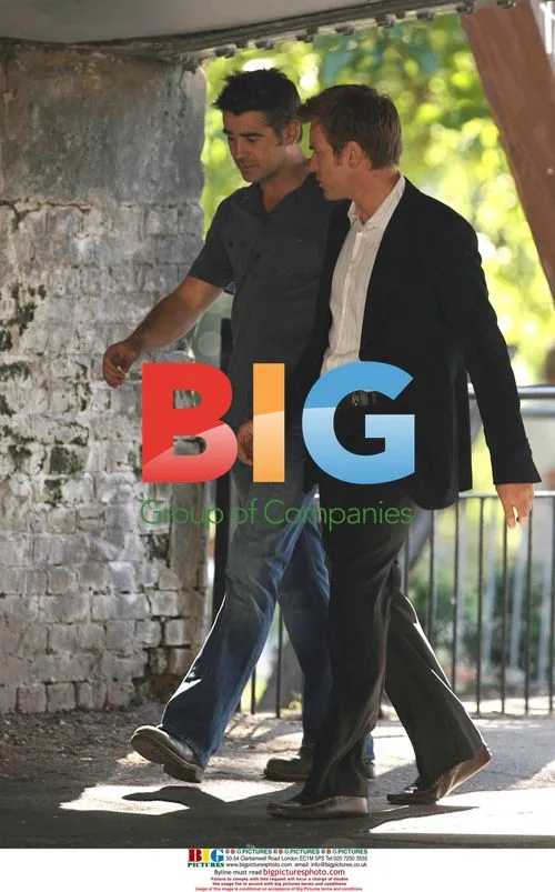 Colin Farrell and Ewan McGregor on film set