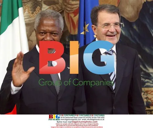 Prodi and Annan meeting at Chigi Palace