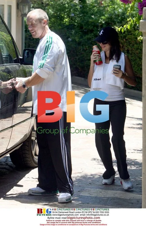 Penelope Cruz with Gatorade after workout
