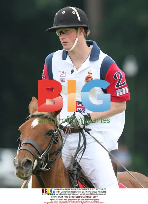 Princes William and Harry play opposing polo teams