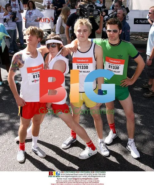 Celebrities at Sport Relief mile in London