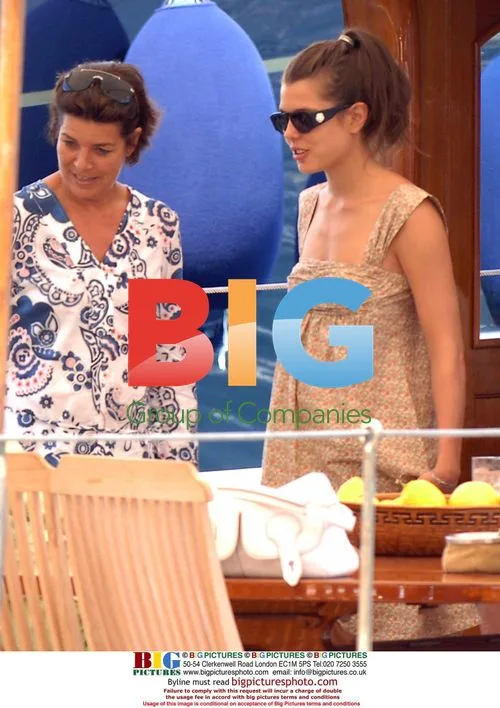 The Royal family of Monaco on boat in Capri, Italy