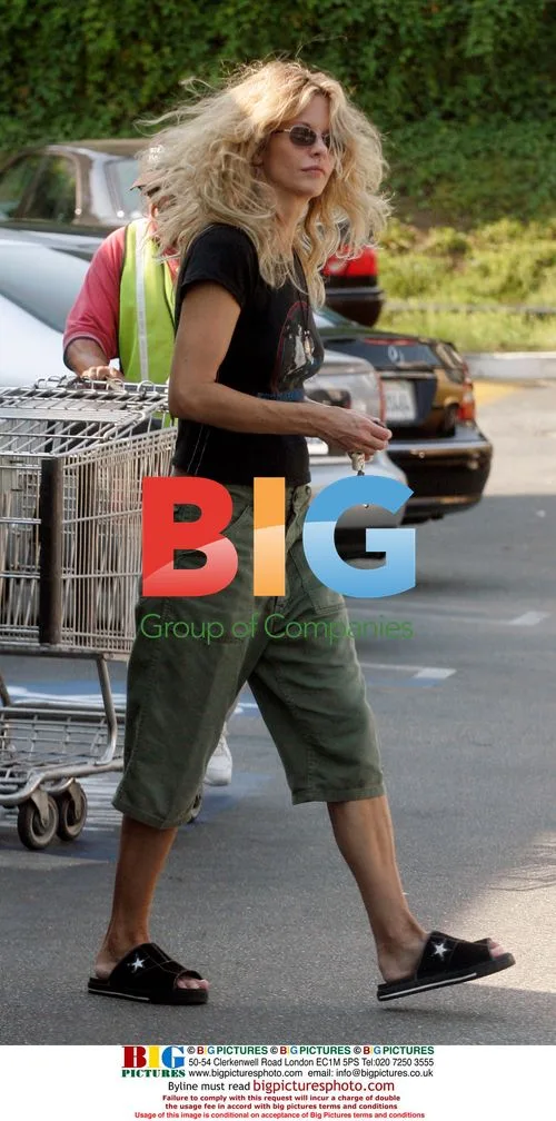 Meg Ryan grocery shopping in Brentwood