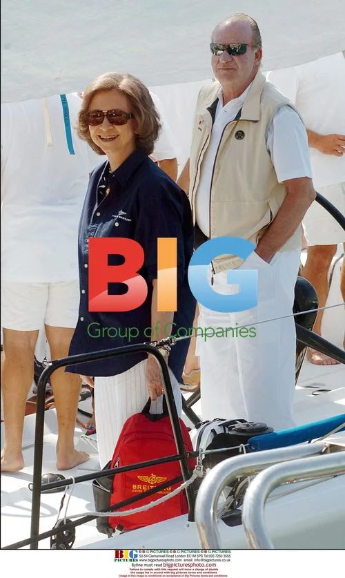 King Juan Carlos and Queen Sofia at Breitling Regatta