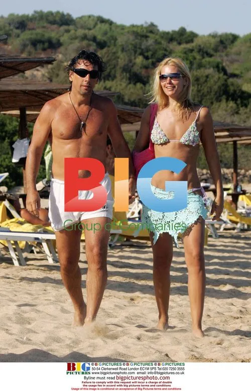 Valeria Mazza and Husband Enjoying Holiday
