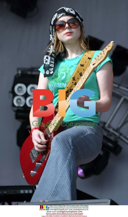 BRYONY AFFERSON of FRANK on stage at Radio Aire Party