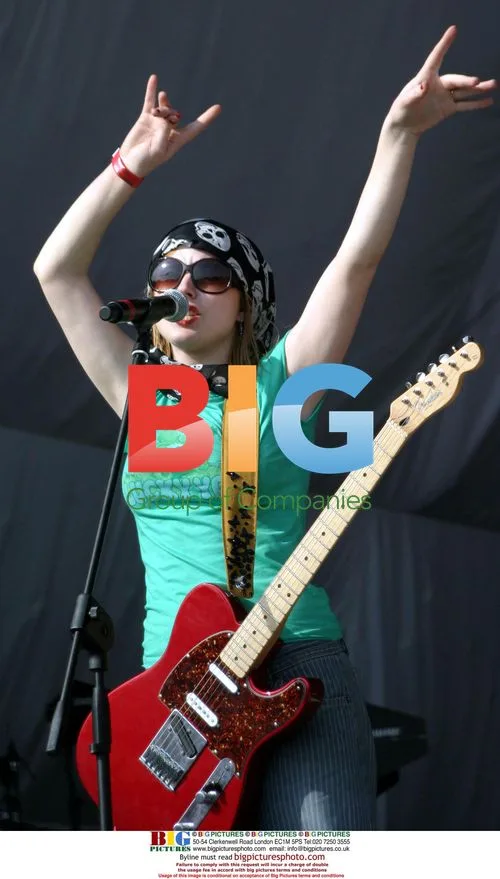 Bryony Afferson of FRANK on stage at Party In The Park