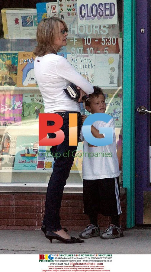 Diane Keaton and son Duke visit closed toy store