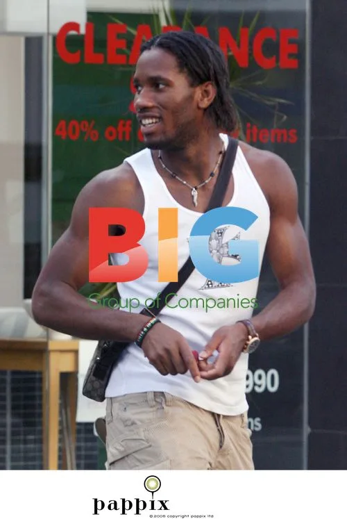 Footballer Didier Drogba out and about in London