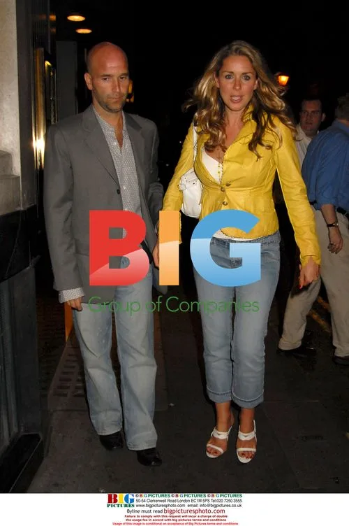 Actress Claire Sweeney and partner leaving the Ivy