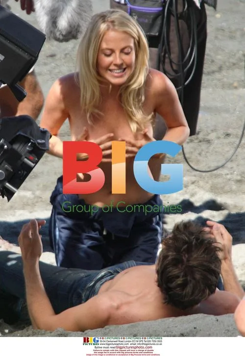Dane Cook and Carrie Fleming on "Good Luck Chuck" set