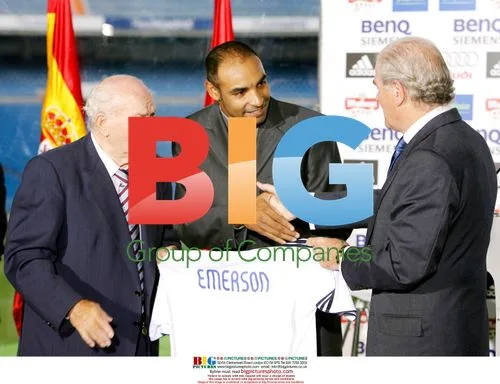 New Real Madrid signing Emerson with chairman and honorary chairman