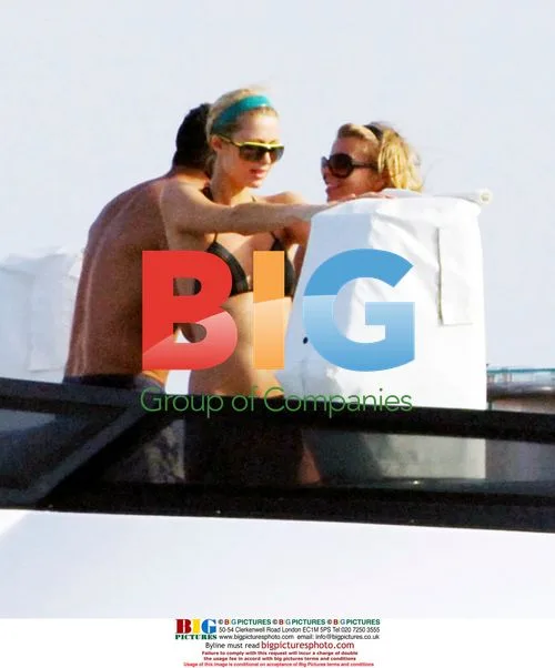 Paris Hilton on Mega Yacht with Friends