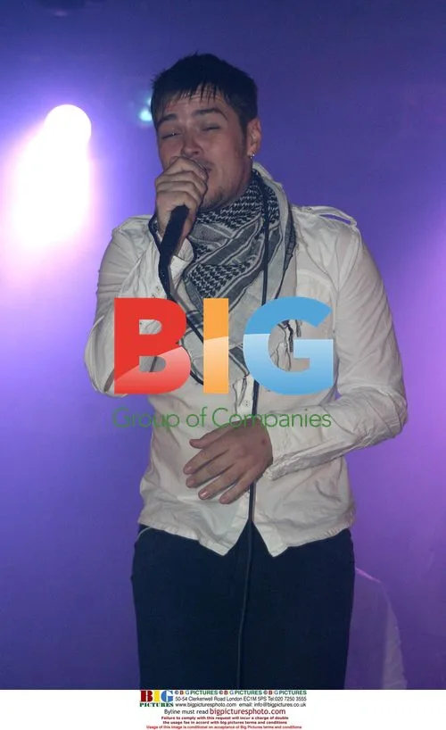 Singer Matt Willis on stage