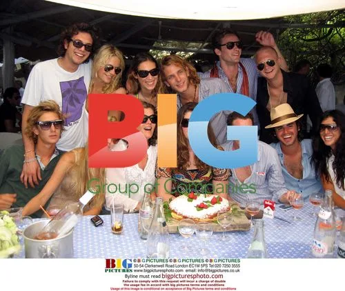 Andrea Casiraghi with friends at birthday party
