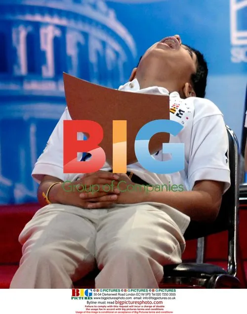 Boy waiting for Spelling Bee