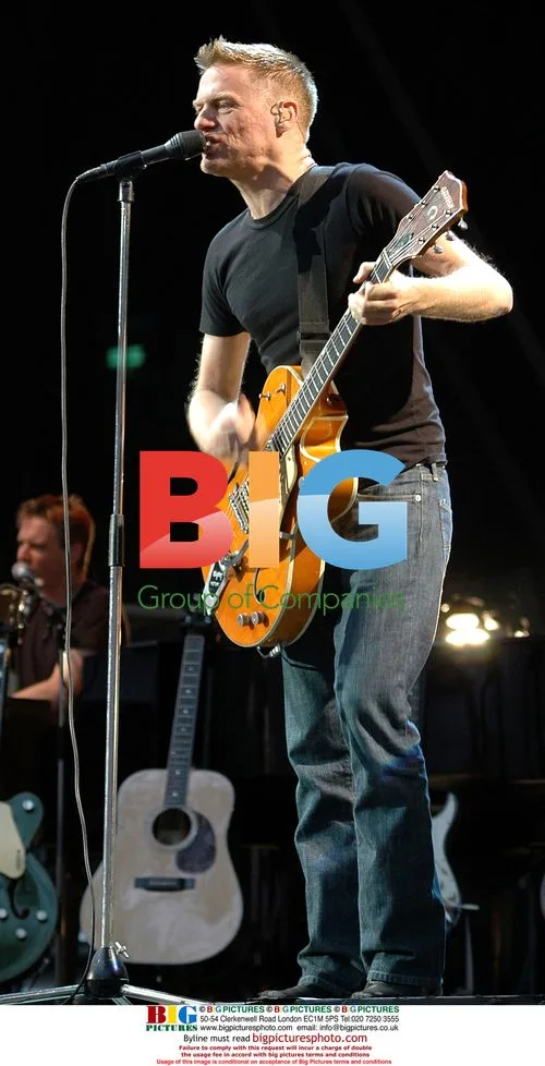 Singer Bryan Adams on stage in London