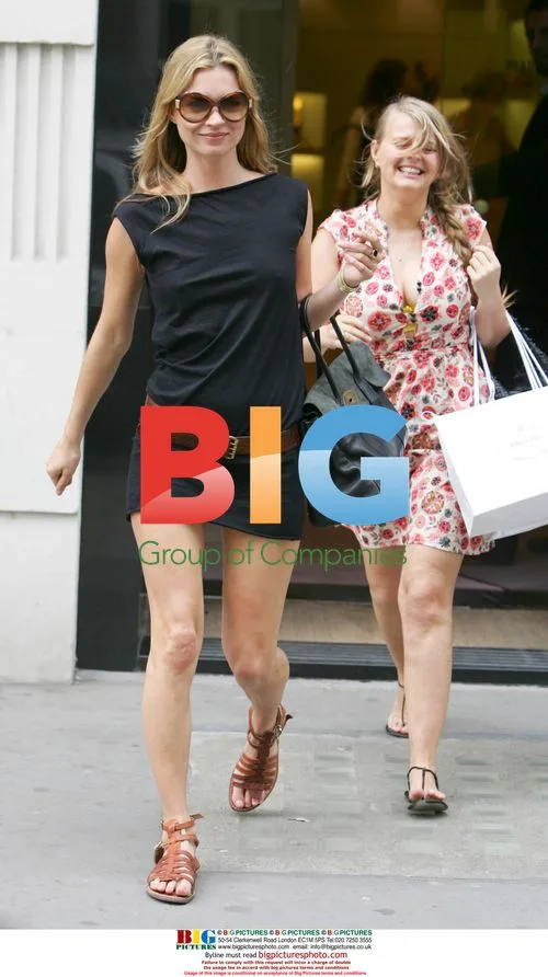 Kate Moss and friend shop in London