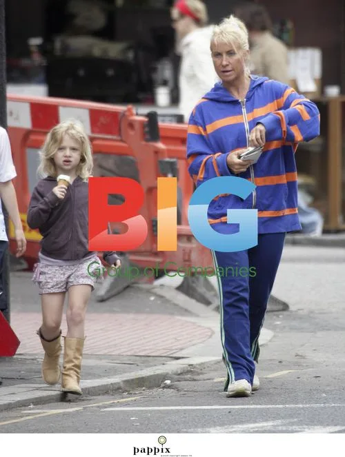 Meg Matthews Picks Up Daughter from School