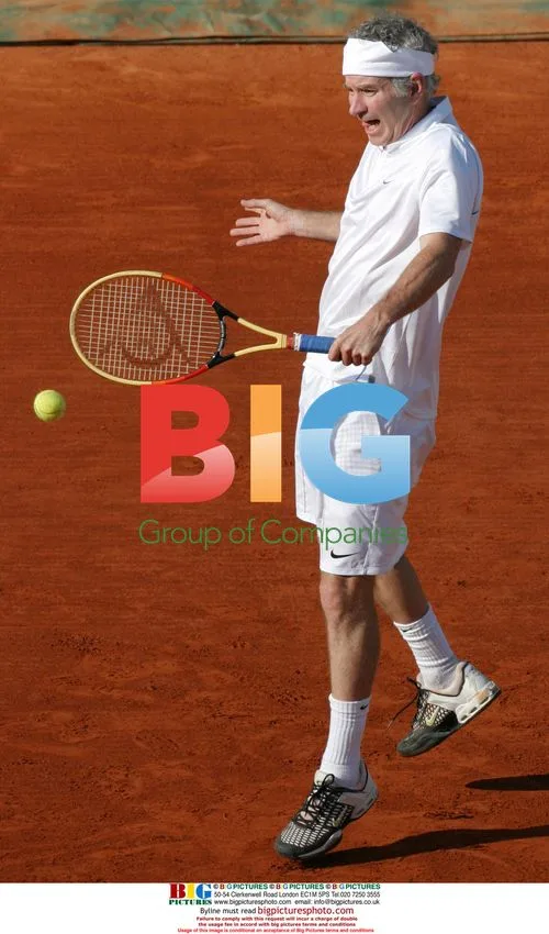 John Mcenroe reacts at French Open