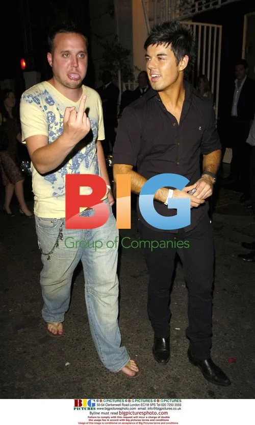 Maxwell Ward and Anthony Hutton at Jade Goody's party