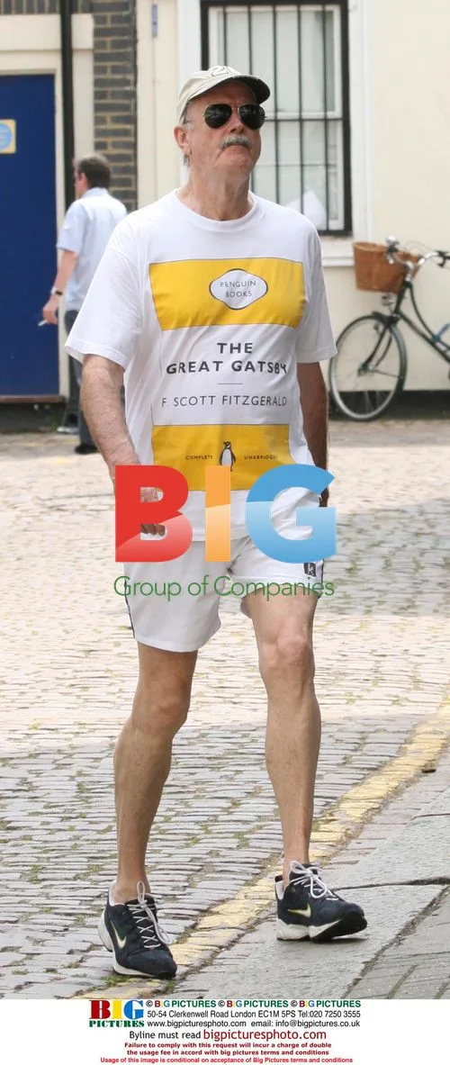 John Cleese seen leaving a gym in London