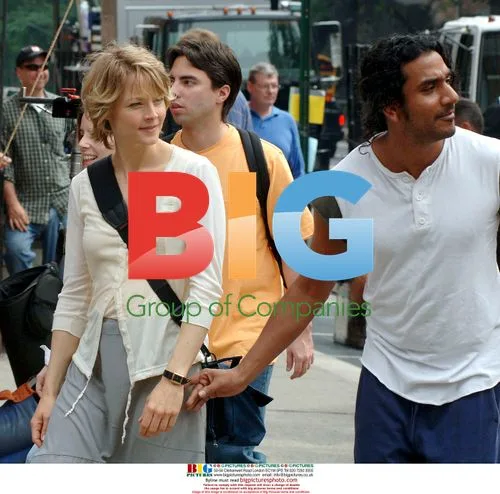 Jodie Foster and Naveen Andrews on 'The Brave One' Set