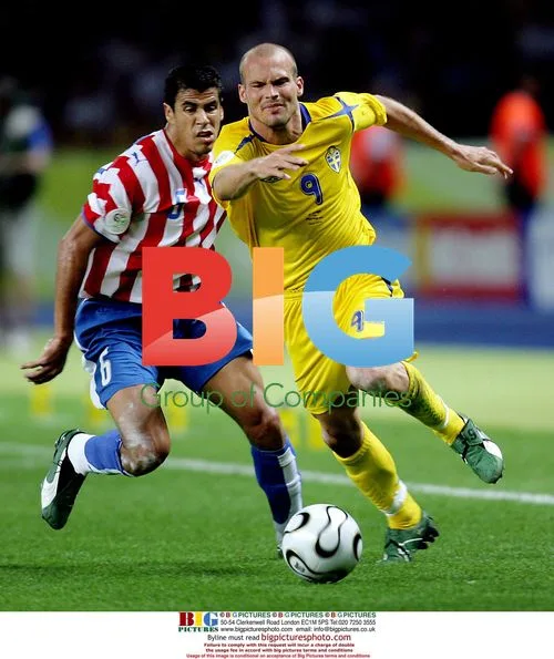 Fredrik Ljungberg in action for Sweden