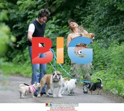 Jodie Marsh walks dogs while filming new TV series