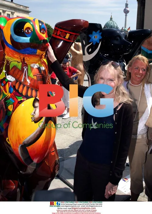 Mia Farrow at Buddy Bears Charity Display