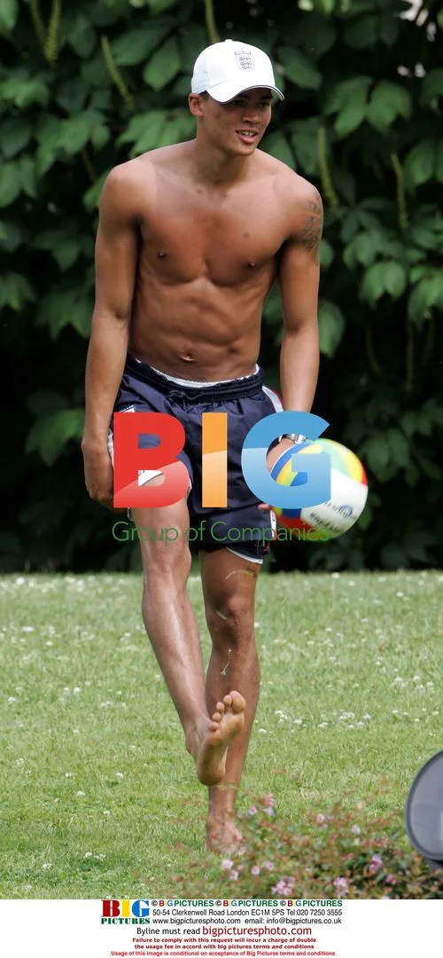 Footballer Jermaine Jenas relaxes in Baden Baden