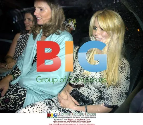 Claudia Schiffer Leaving Branson's Pre-Wimbledon Party