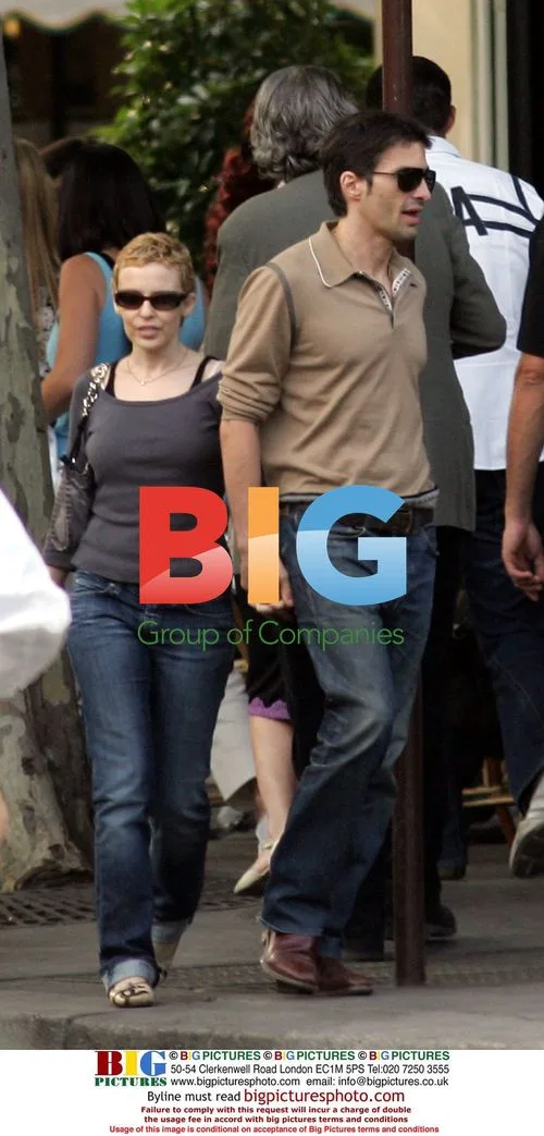 Kylie Minogue and Olivier Martinez in Paris