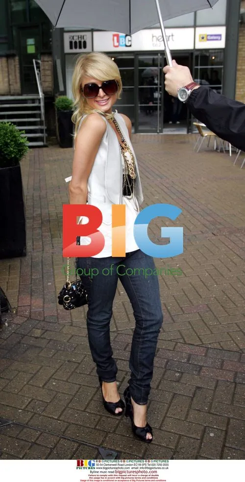 Paris Hilton Leaves Hotel for Heart FM Interview