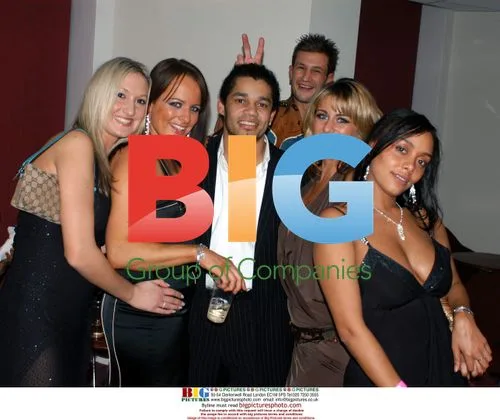 Cage fighters Lee 'Lighting' Murray and Jeremy 'Badboy' Bailey with party girls