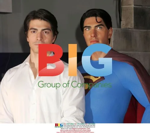 Brandon Routh and 'Superman' Wax Figure