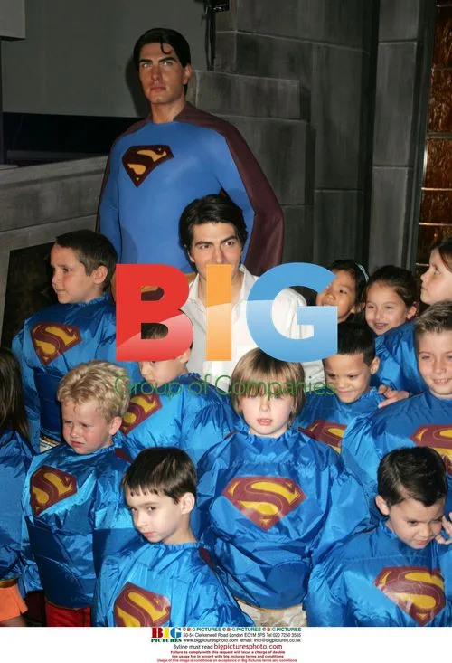 Brandon Routh and Children at Madame Tussauds