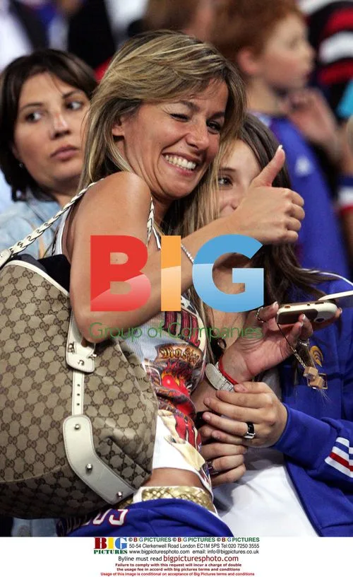 French players wives watch France v Spain