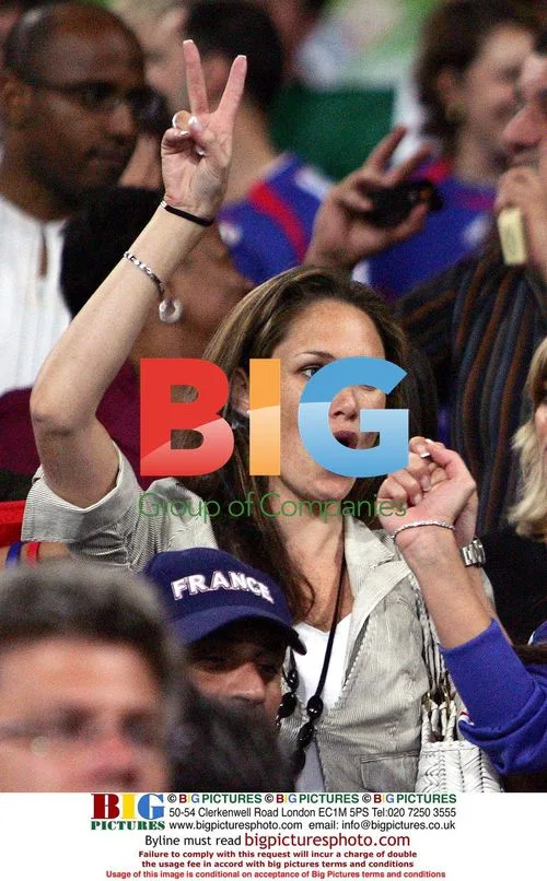 French players' wives watch France v Spain