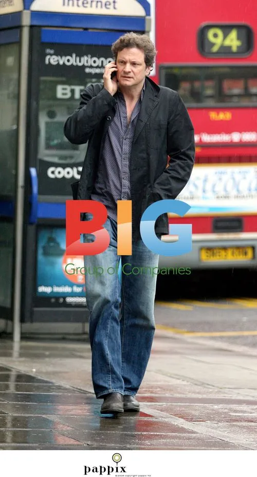 Colin Firth on Mobile in London