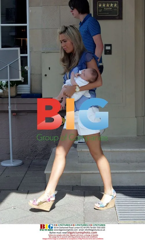 Footballer Alex Curran & Daughter at Europark