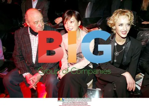 Mohamed al-Fayed and Hlne de Fougerolles at Dior Fashion Show