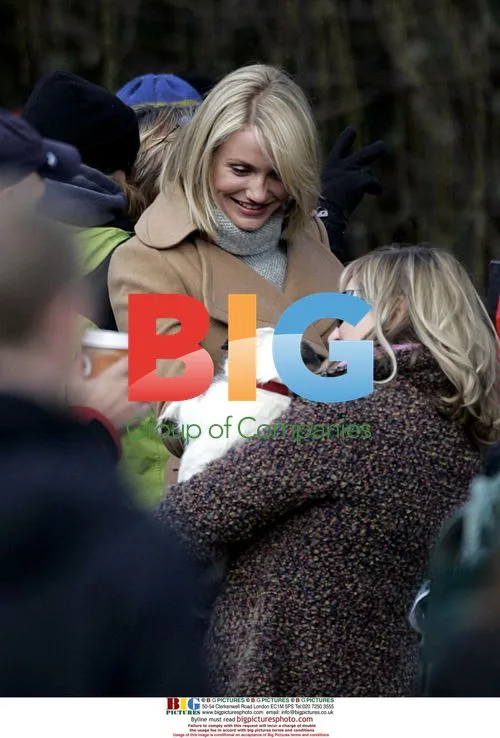 Jude Law and Cameron Diaz on set of 'The Holiday'